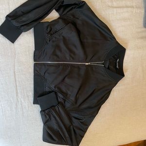 Cropped Bomber Jacket